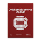 Oklahoma College Football Stadium Bold Canvas Art