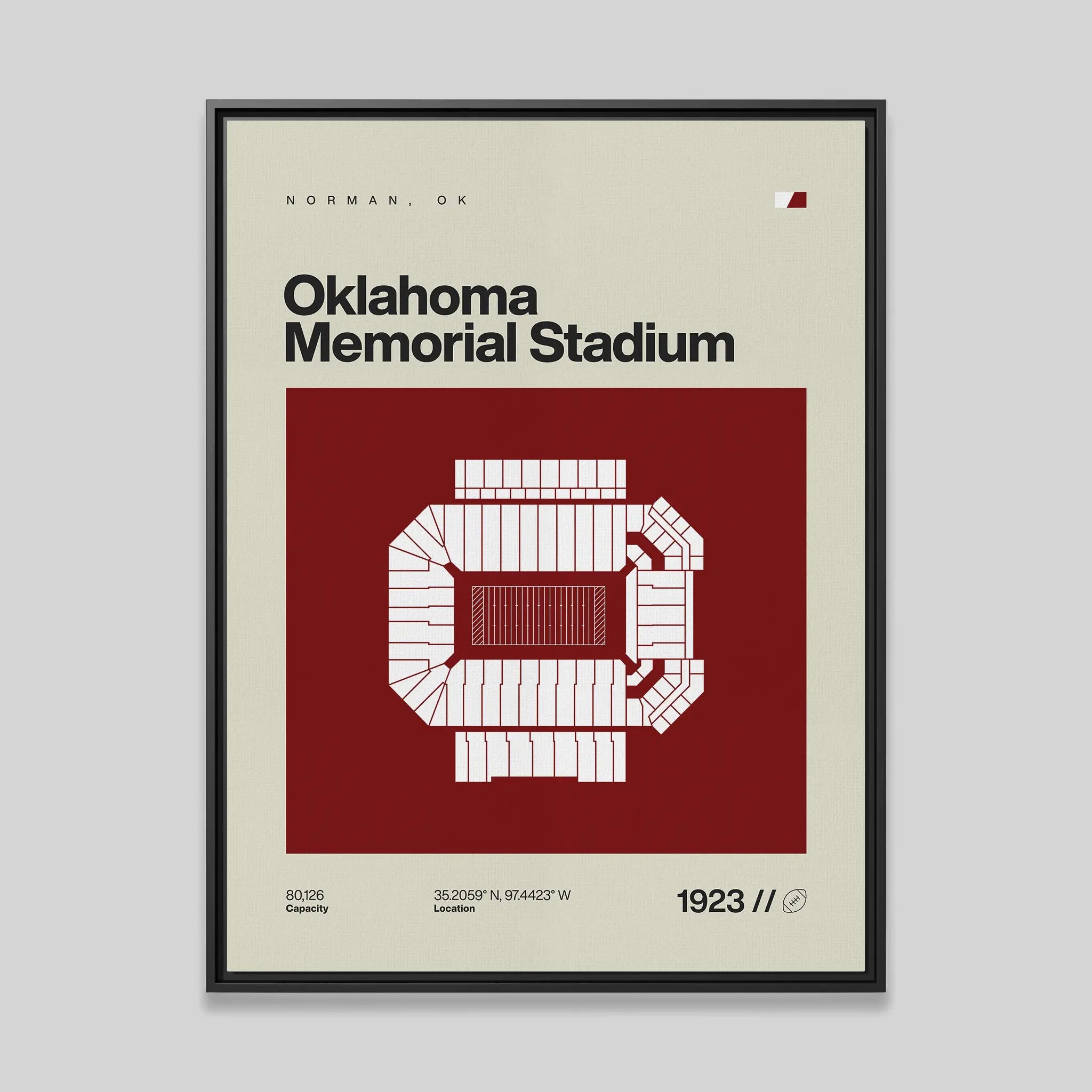 Oklahoma College Football Stadium Canvas Art