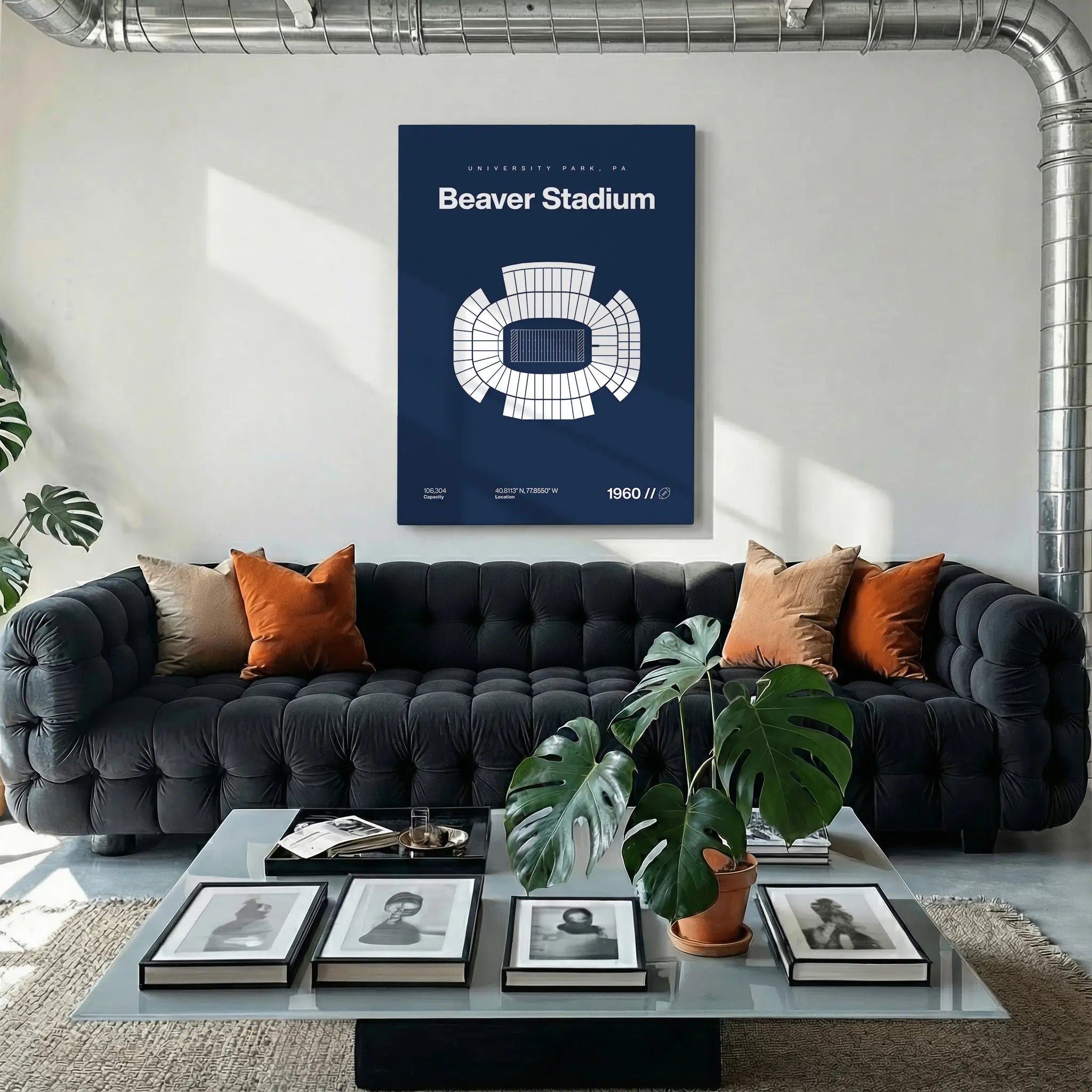Pennsylvania College Football Stadium Bold Canvas Art