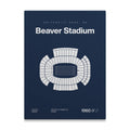 Pennsylvania College Football Stadium Bold Canvas Art
