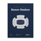 Pennsylvania College Football Stadium Bold Canvas Art