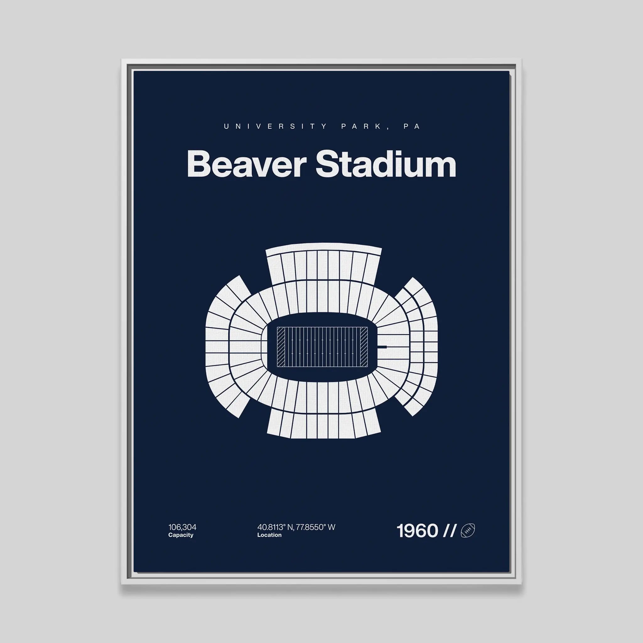 Pennsylvania College Football Stadium Bold Canvas Art