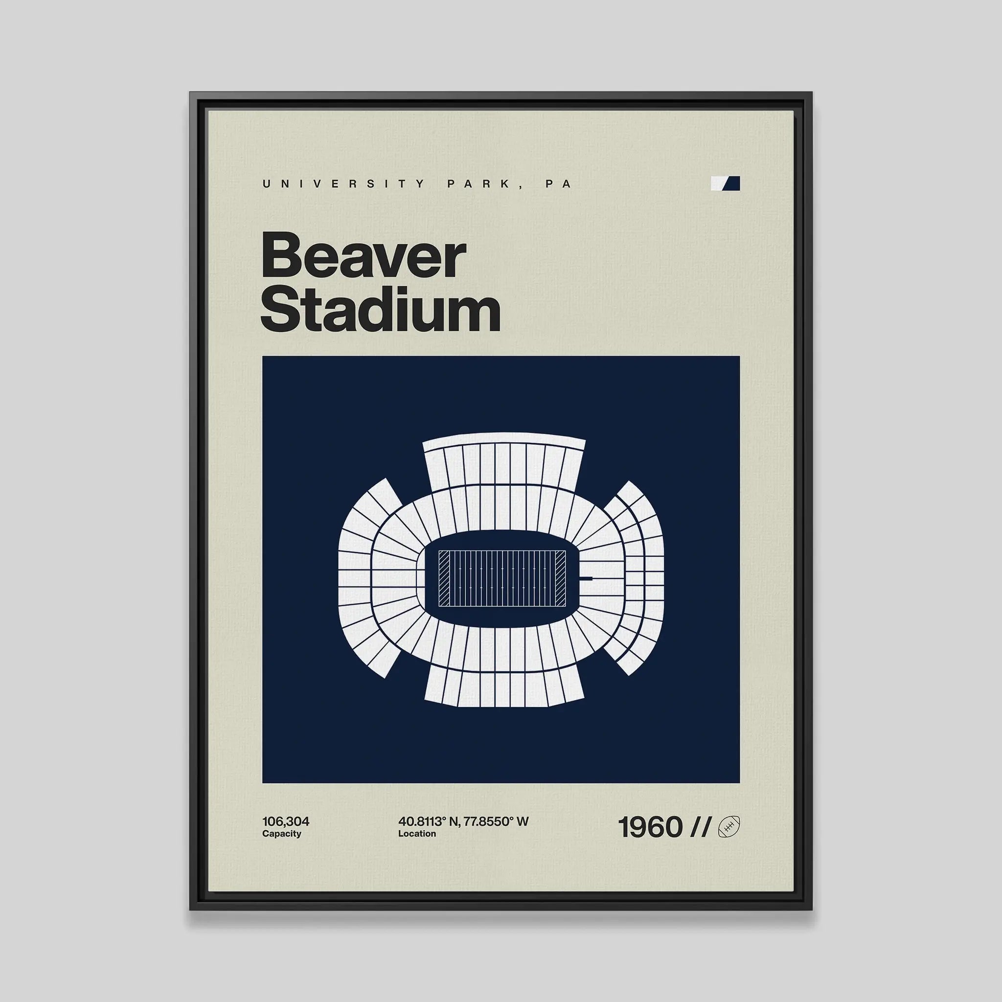 Pennsylvania College Football Stadium Canvas Art