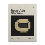 West Lafayette College Football Stadium Canvas Art
