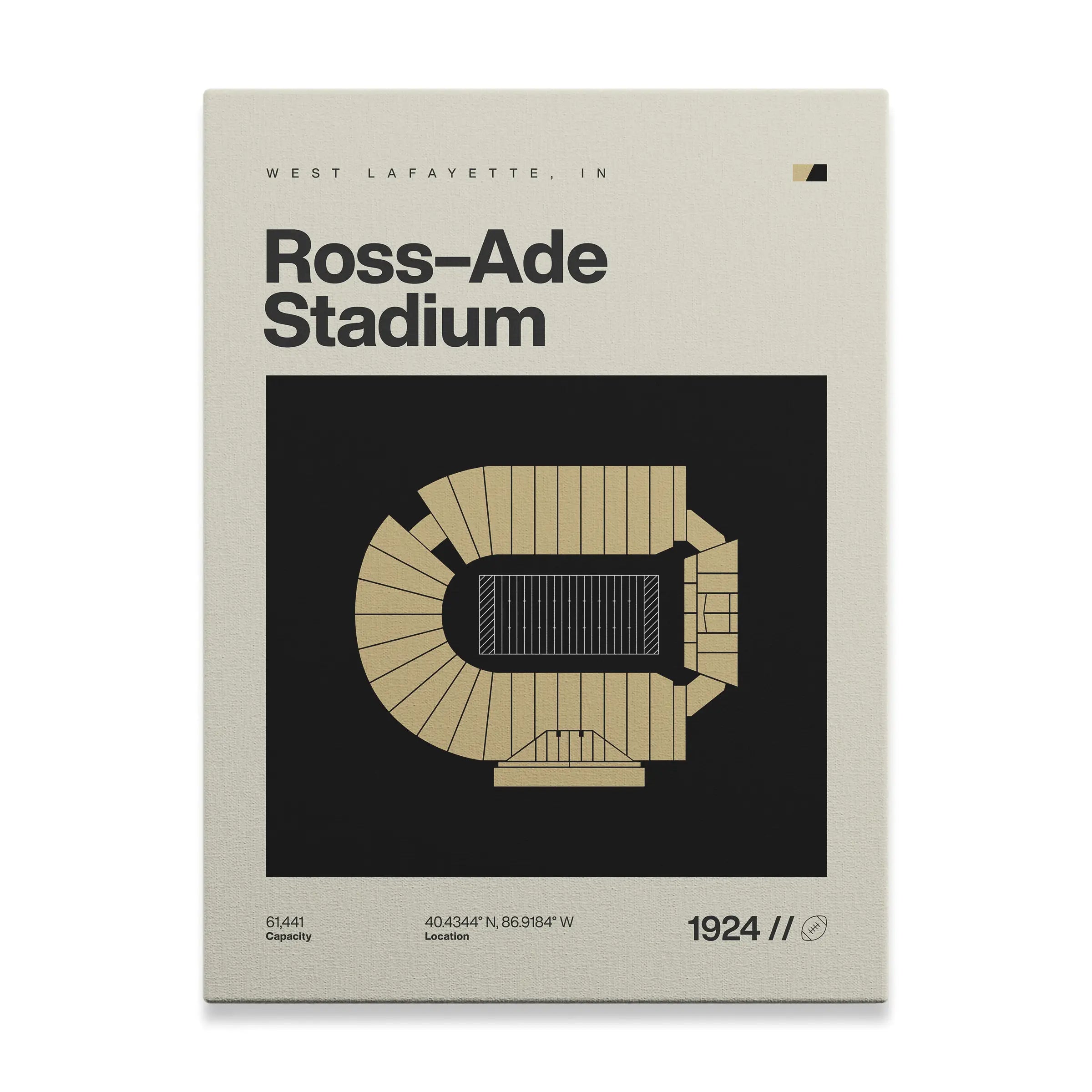 West Lafayette College Football Stadium Canvas Art
