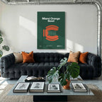 Miami College Football Retro Stadium Bold Canvas Art