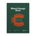 Miami College Football Retro Stadium Bold Canvas Art