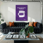 Texas Christian College Football Stadium Bold Canvas Art