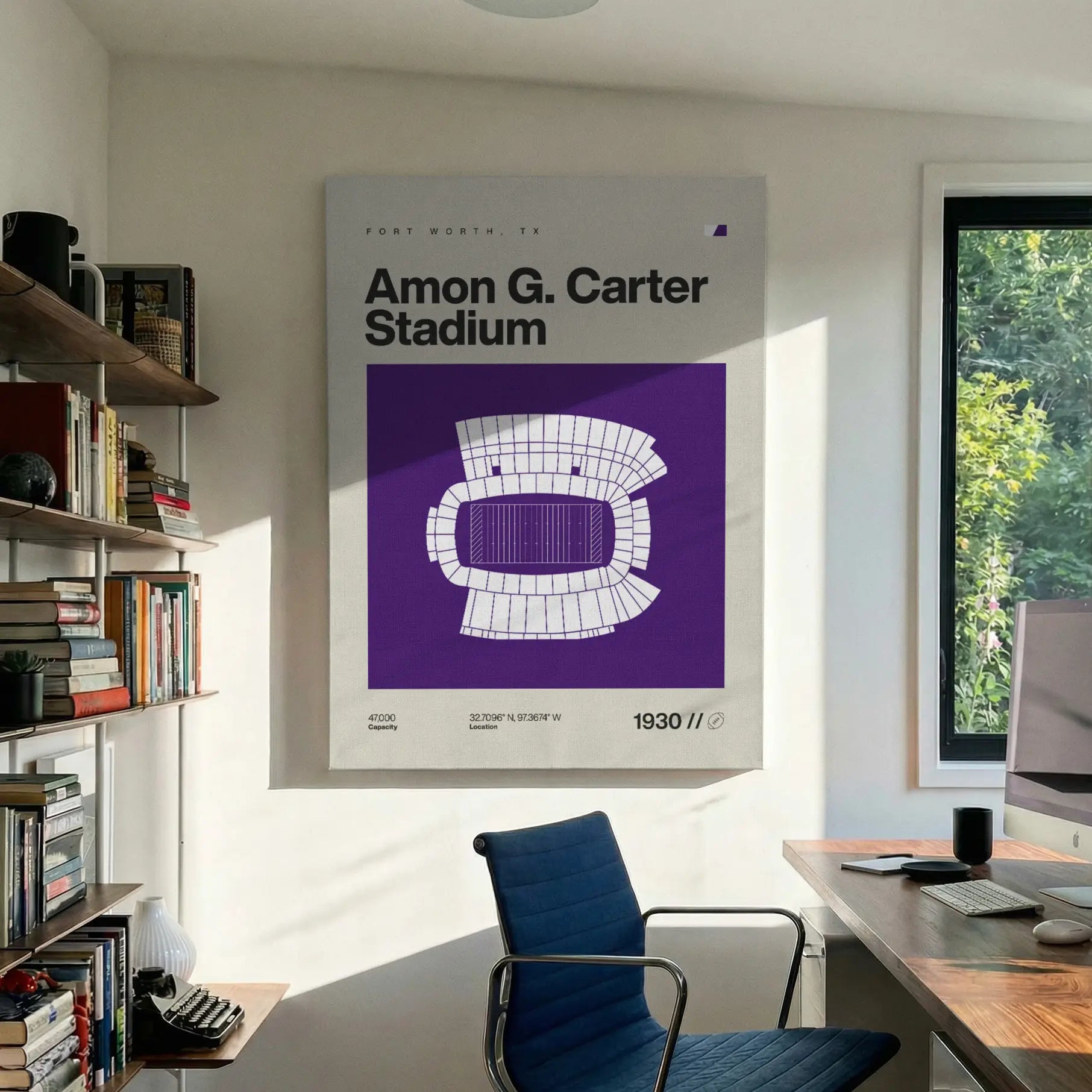 Texas Christian College Football Stadium Canvas Art