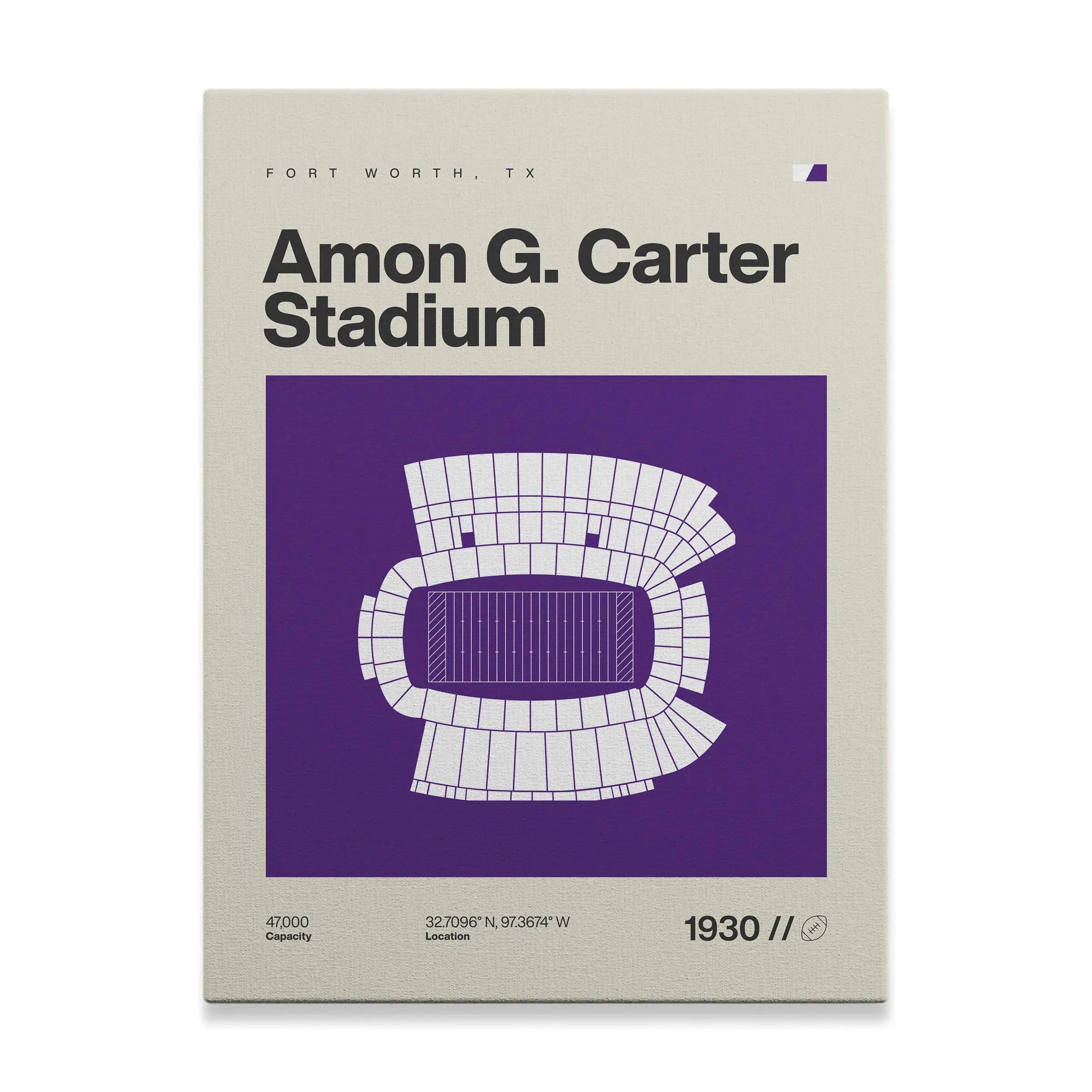 Texas Christian College Football Stadium Canvas Art