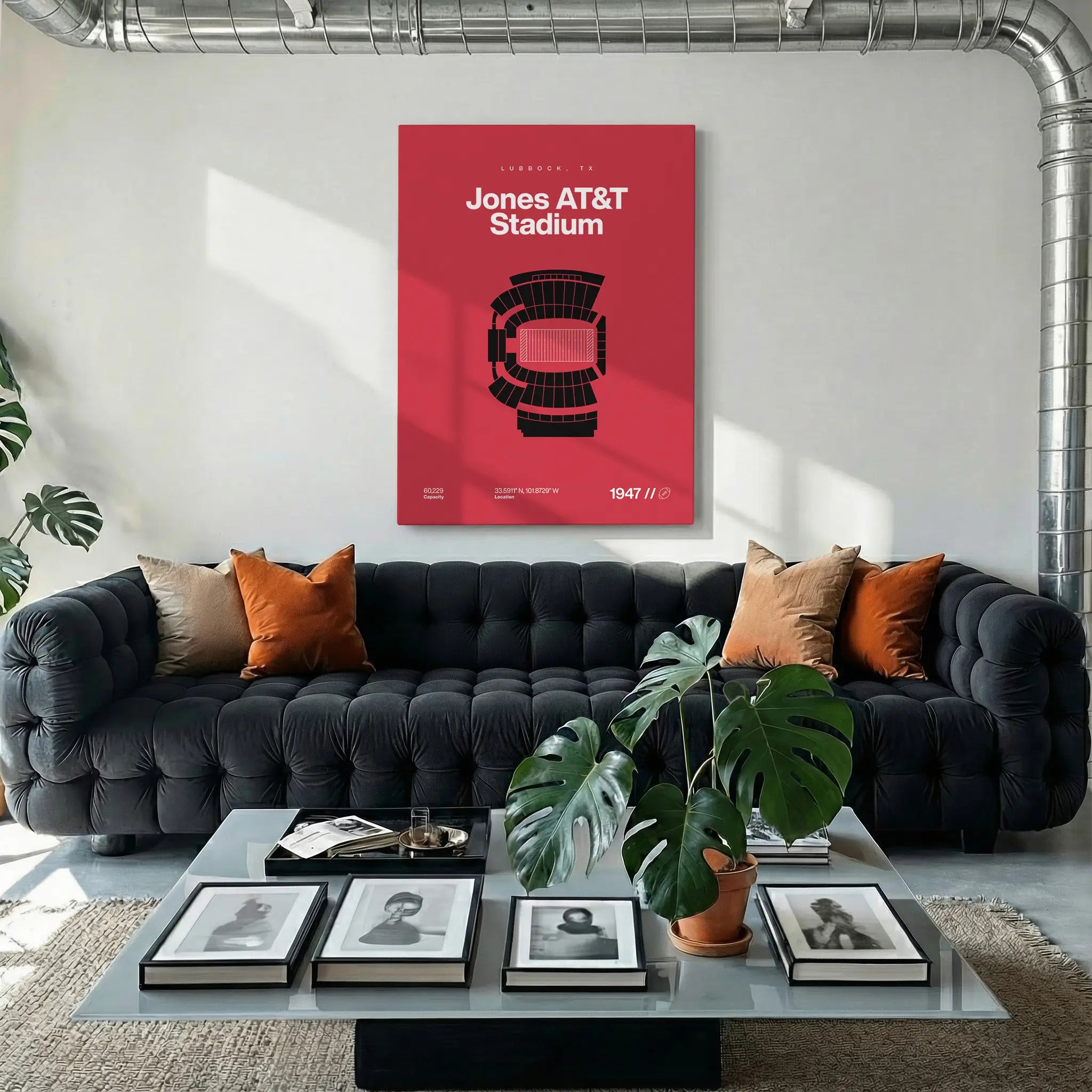 Texas T. College Football Stadium Bold Canvas Art