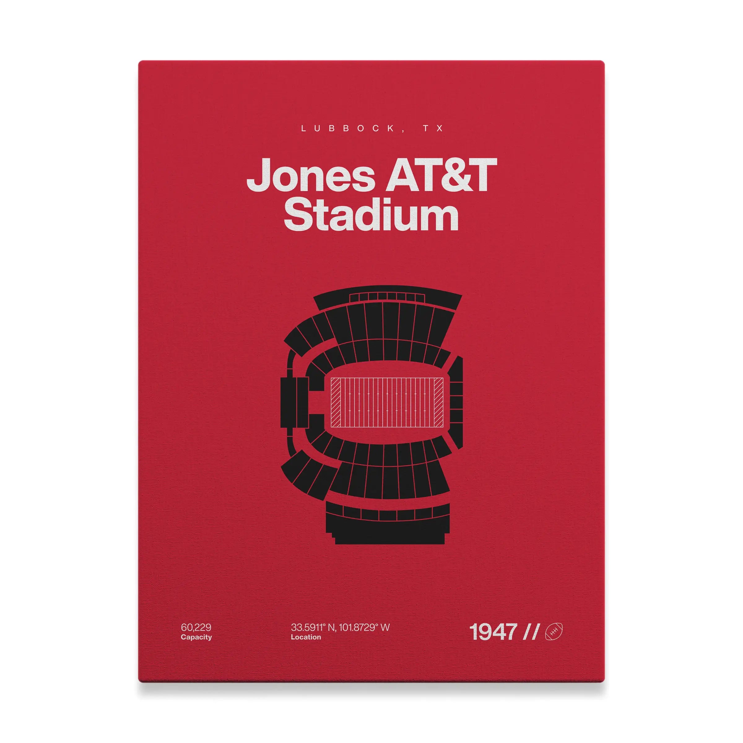 Texas T. College Football Stadium Bold Canvas Art