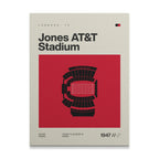 Texas T. College Football Stadium Canvas Art