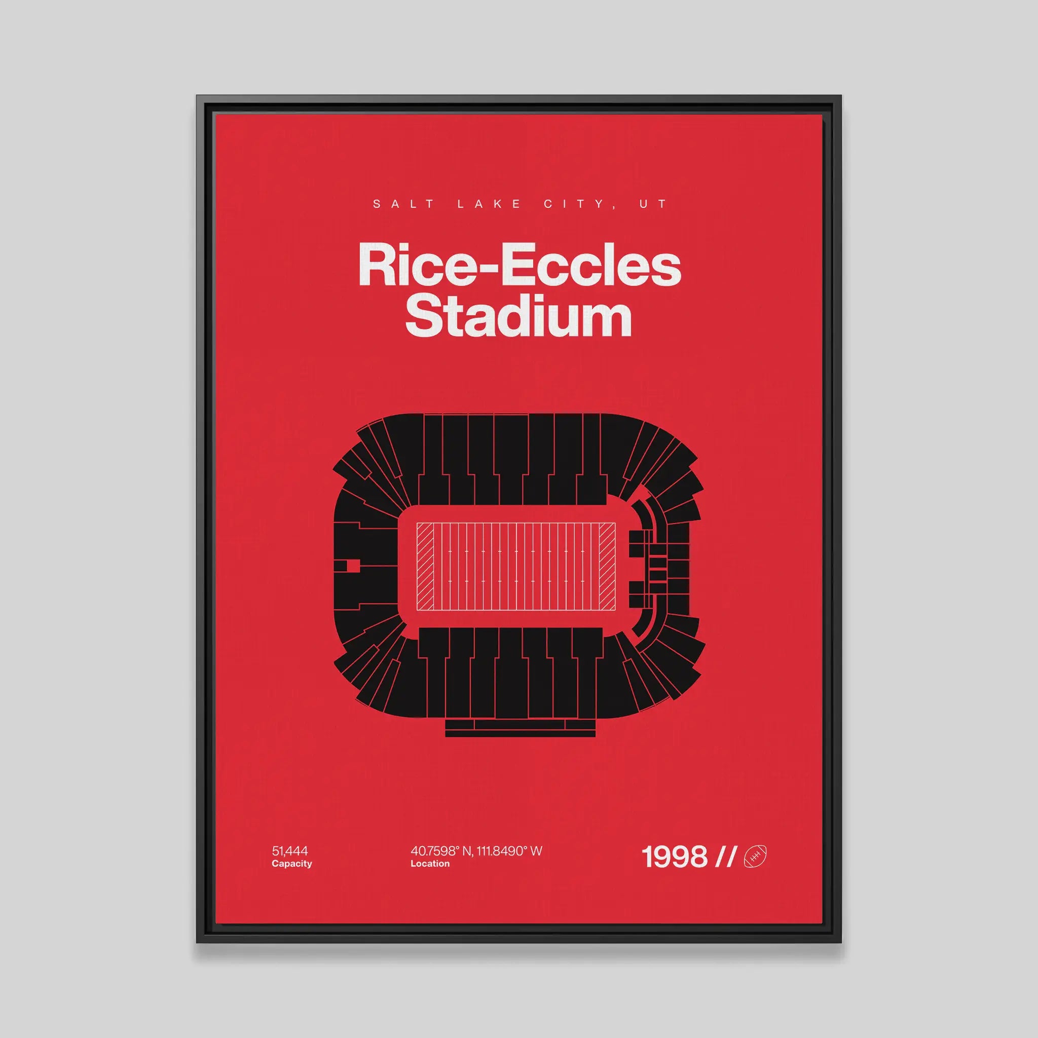 Utah College Football Stadium Bold Canvas Art