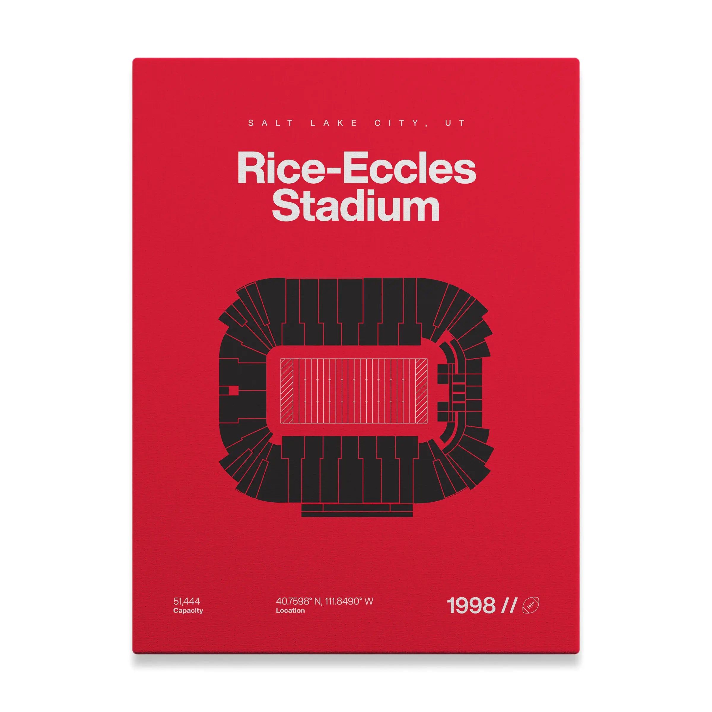 Utah College Football Stadium Bold Canvas Art