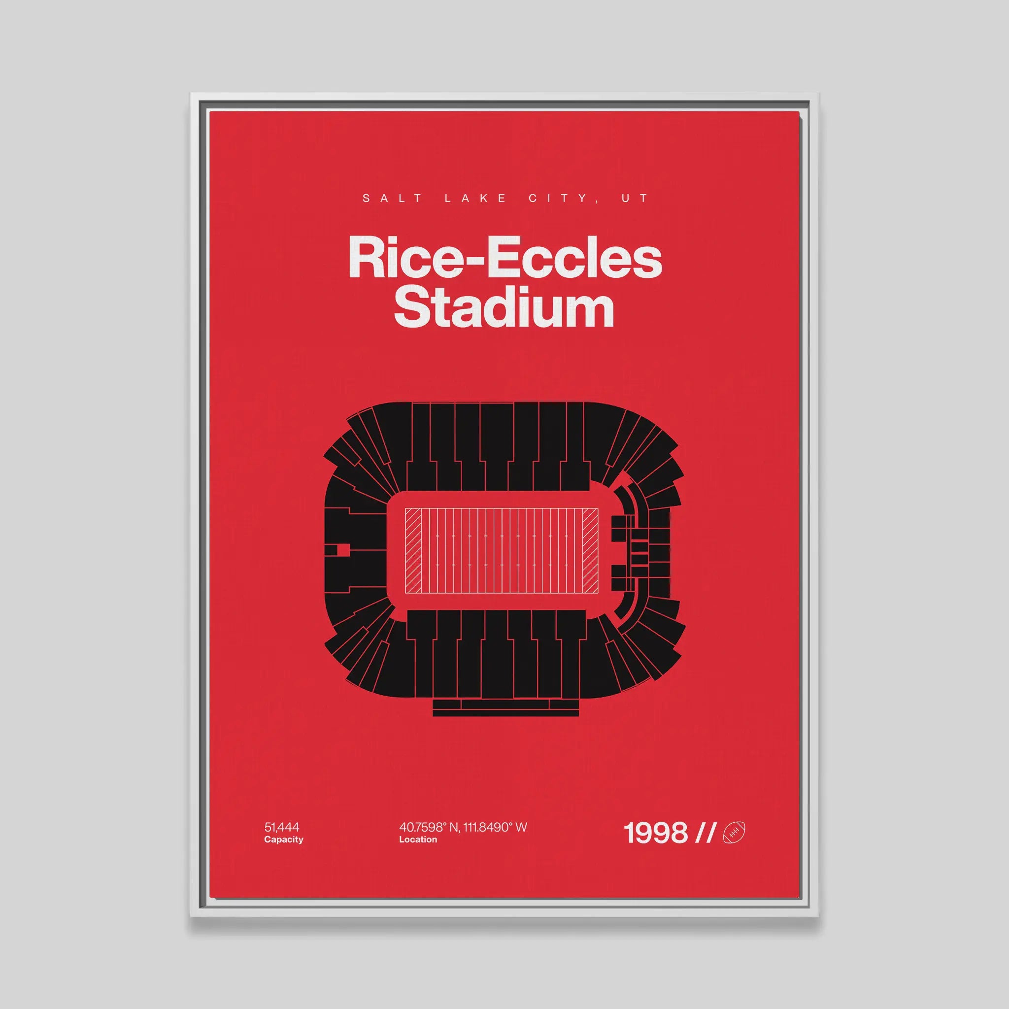 Utah College Football Stadium Bold Canvas Art