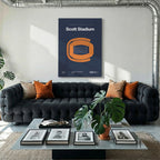 Virginia College Football Stadium Bold Canvas Art