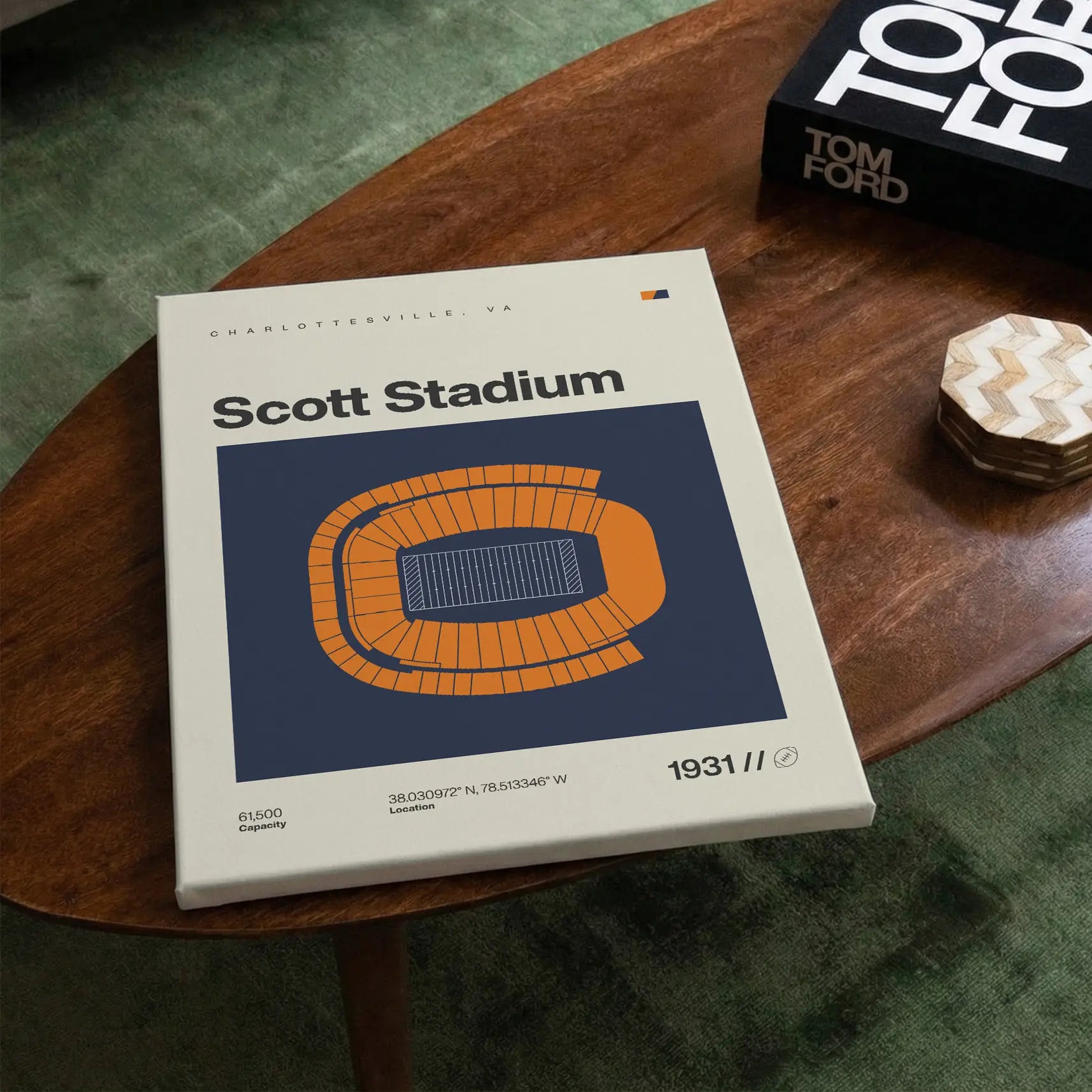 Virginia College Football Stadium Canvas Art