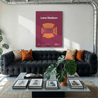 Virginia T. College Football Stadium Bold Canvas Art