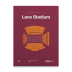Virginia T. College Football Stadium Bold Canvas Art