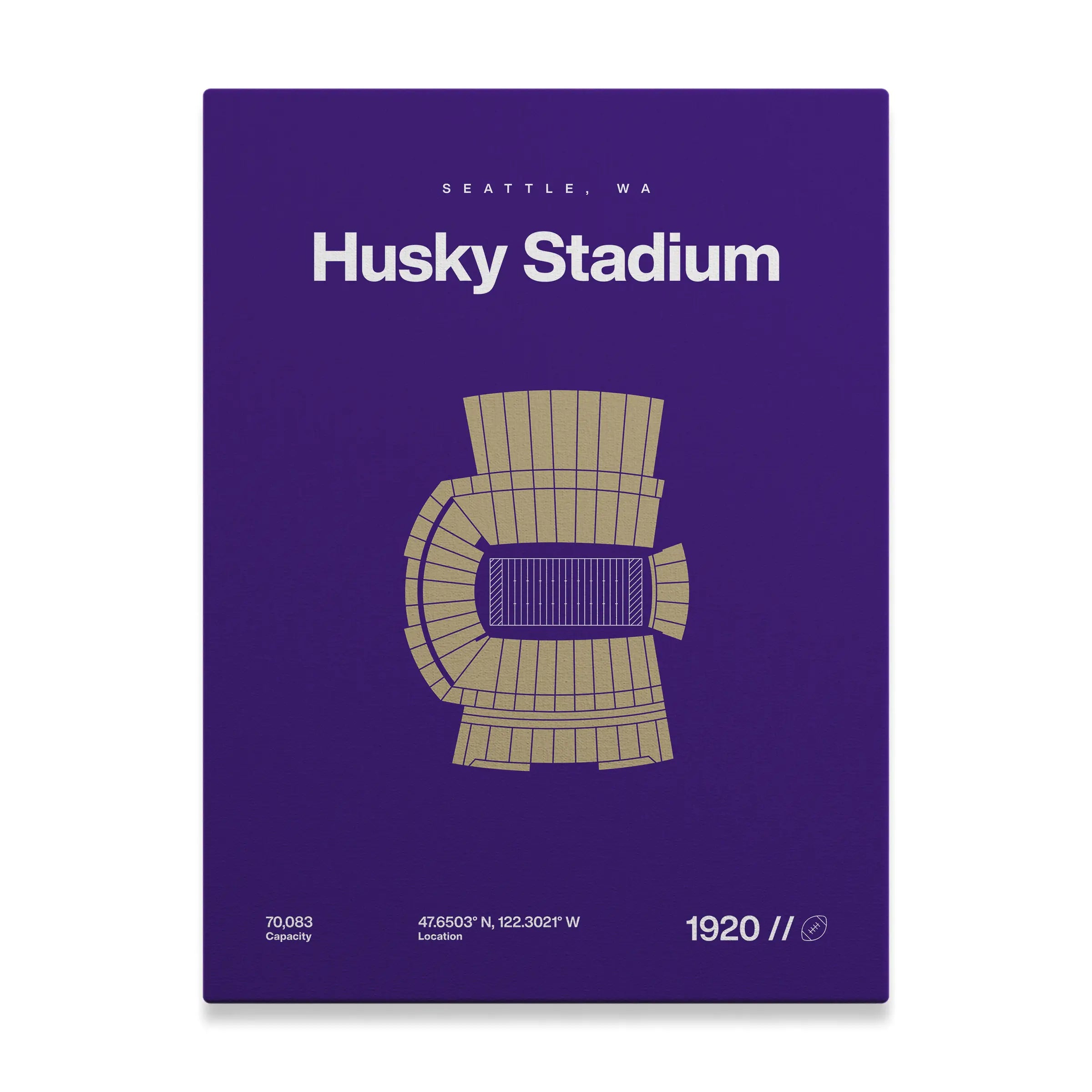 Washington College Football Stadium Bold Canvas Art