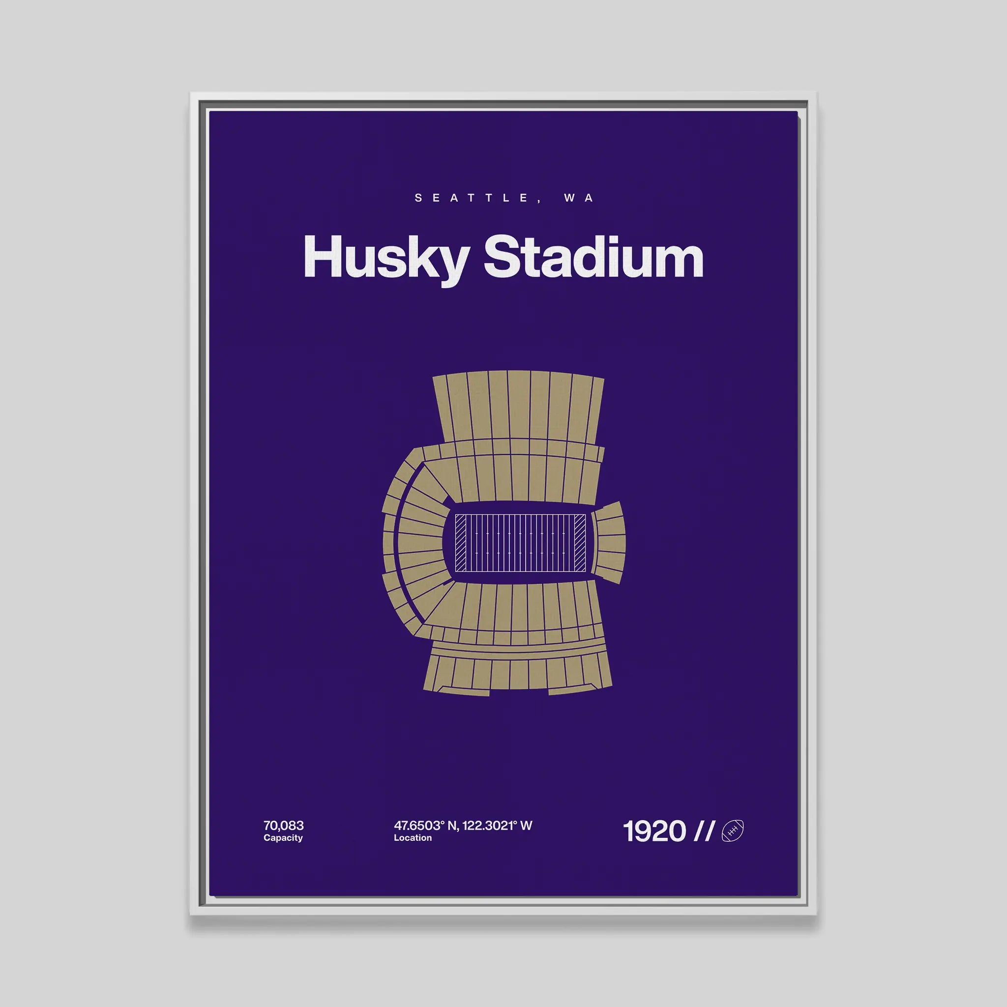 Washington College Football Stadium Bold Canvas Art