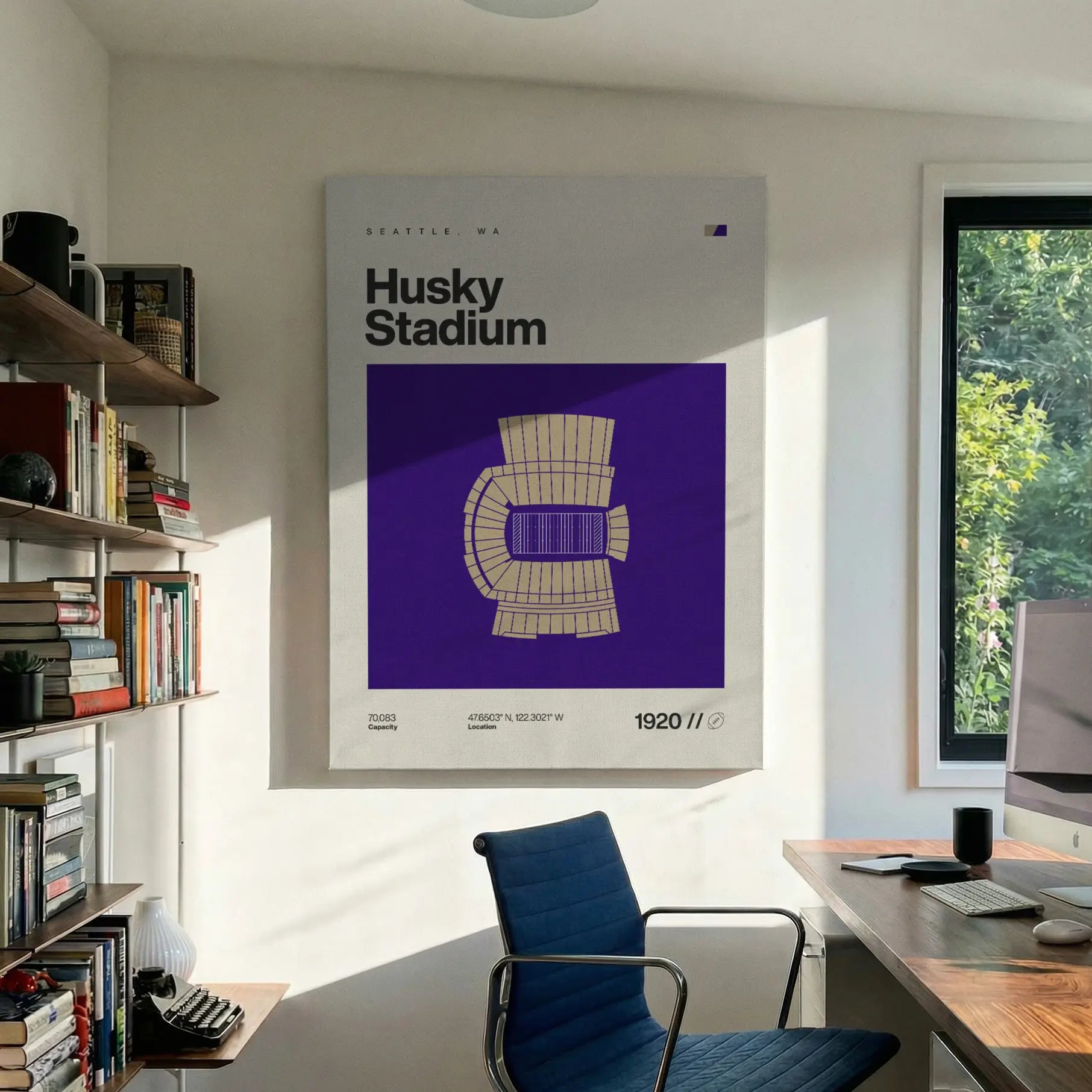 Washington College Football Stadium Canvas Art