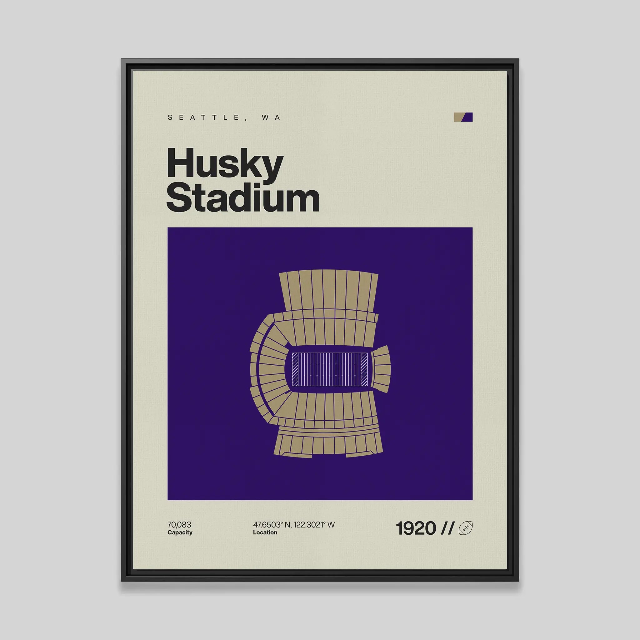 Washington College Football Stadium Canvas Art