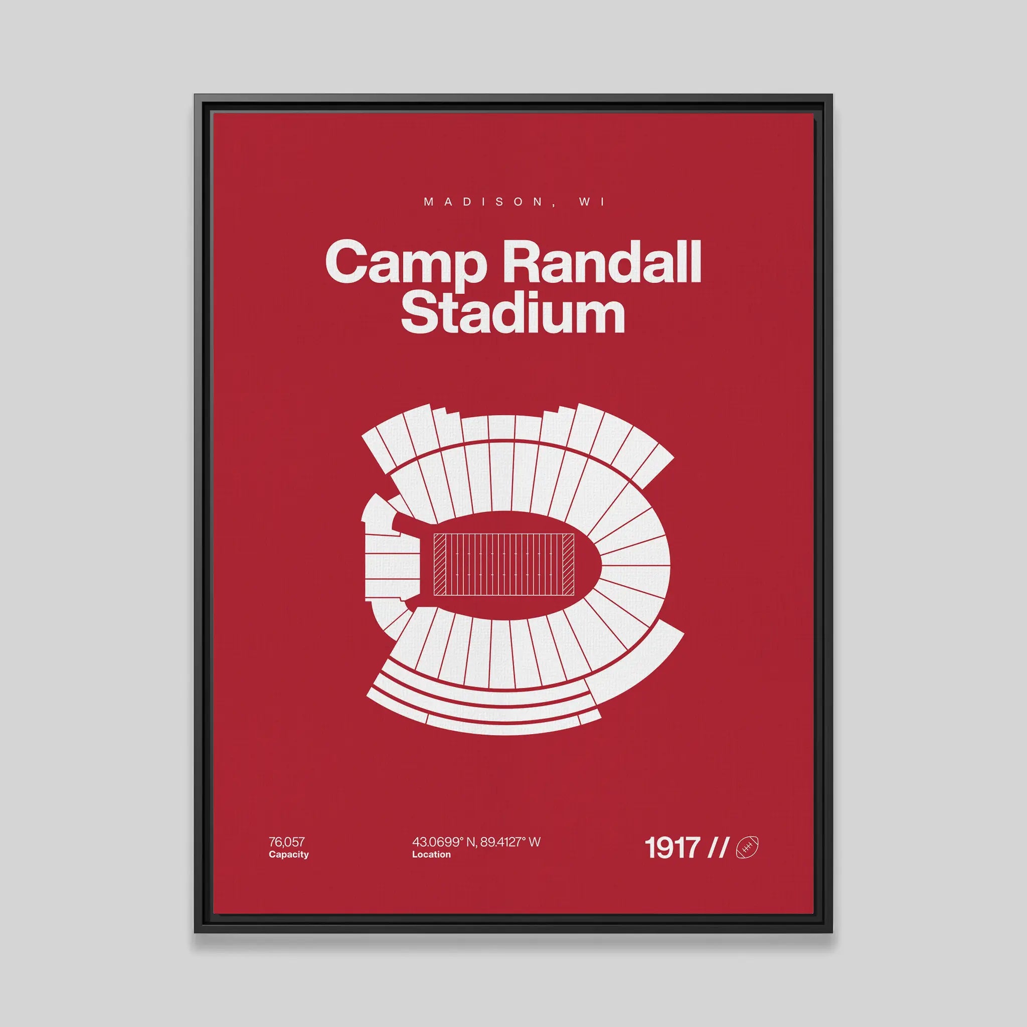 Wisconsin College Football Stadium Bold Canvas Art