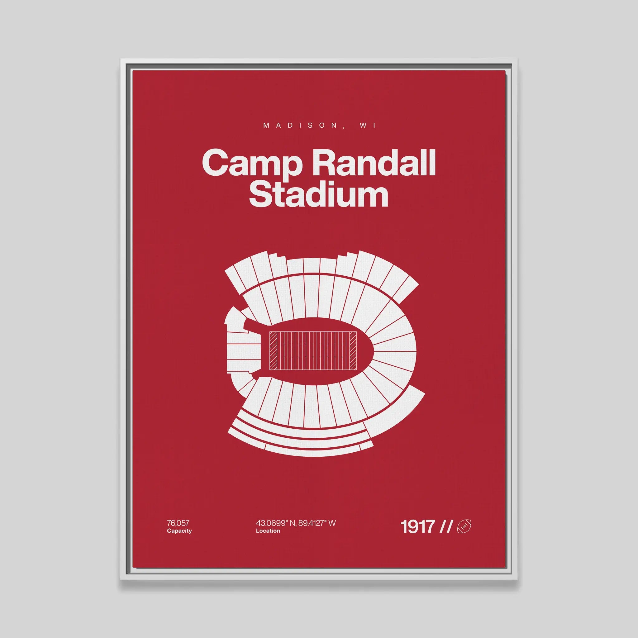 Wisconsin College Football Stadium Bold Canvas Art