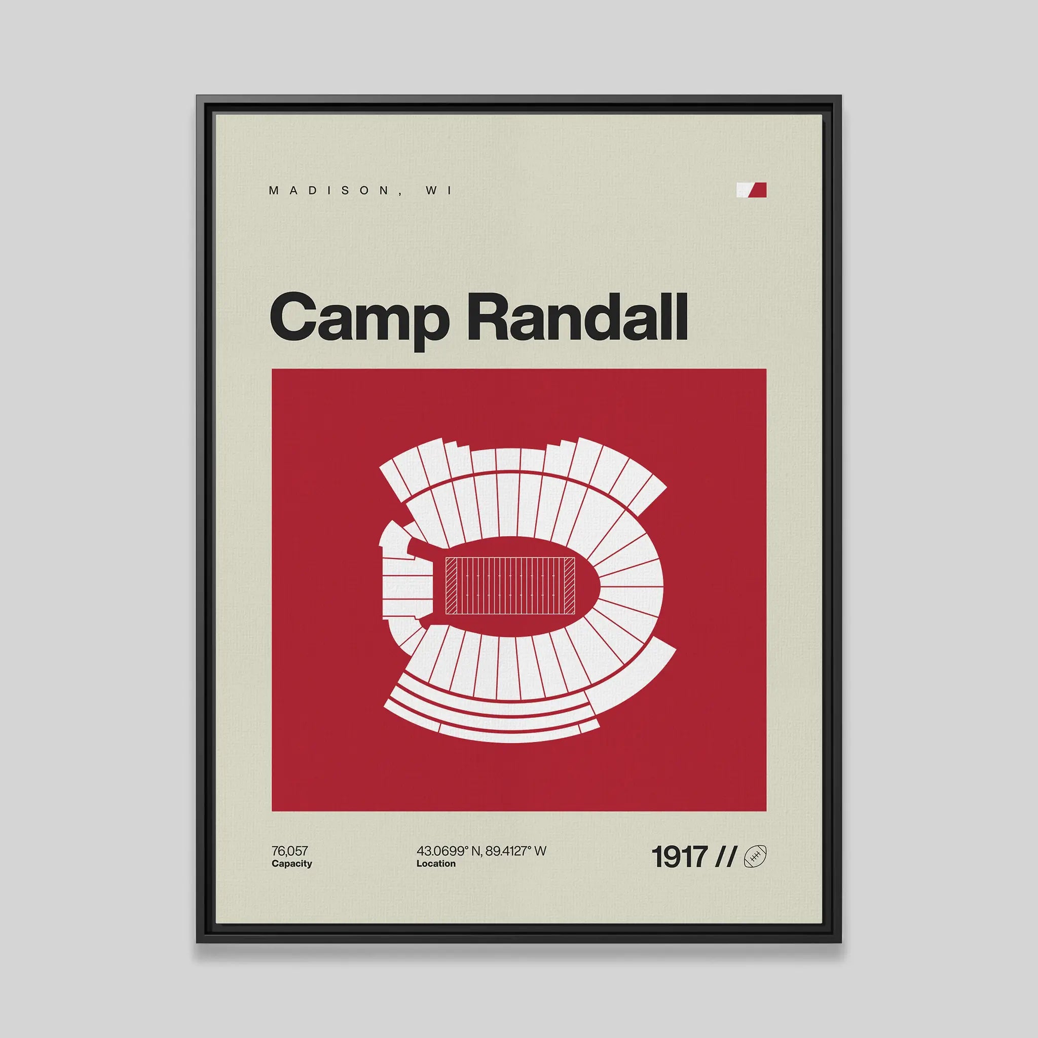 Wisconsin College Football Stadium Canvas Art