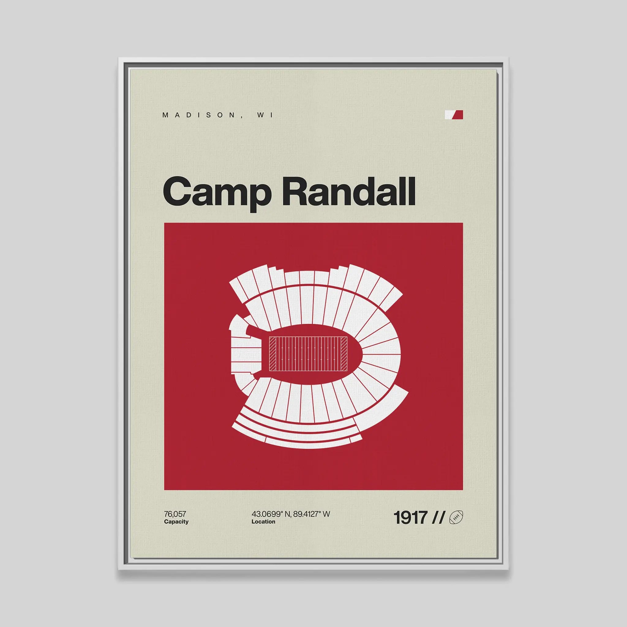 Wisconsin College Football Stadium Canvas Art
