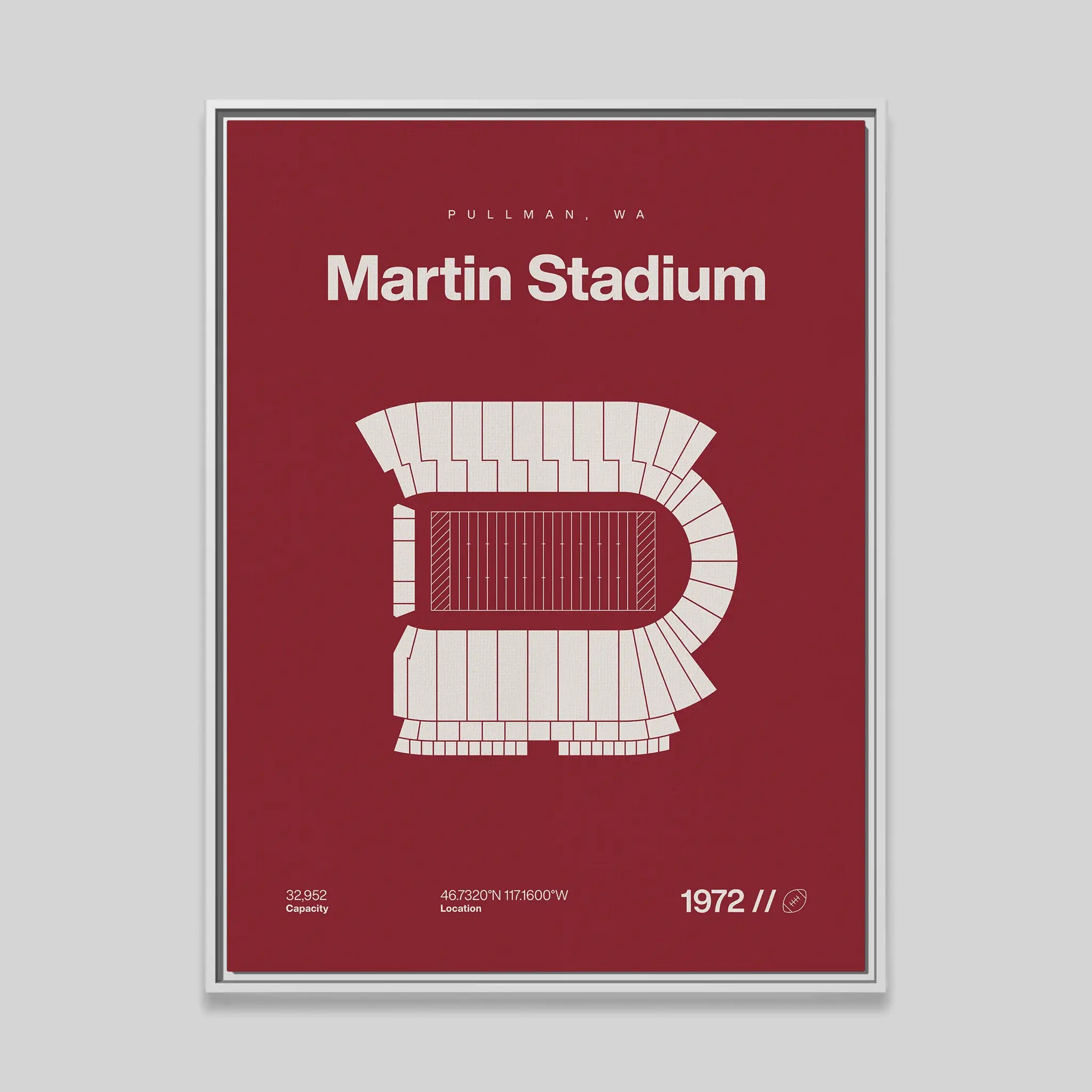 Washington ST College Football Stadium Bold Canvas Art