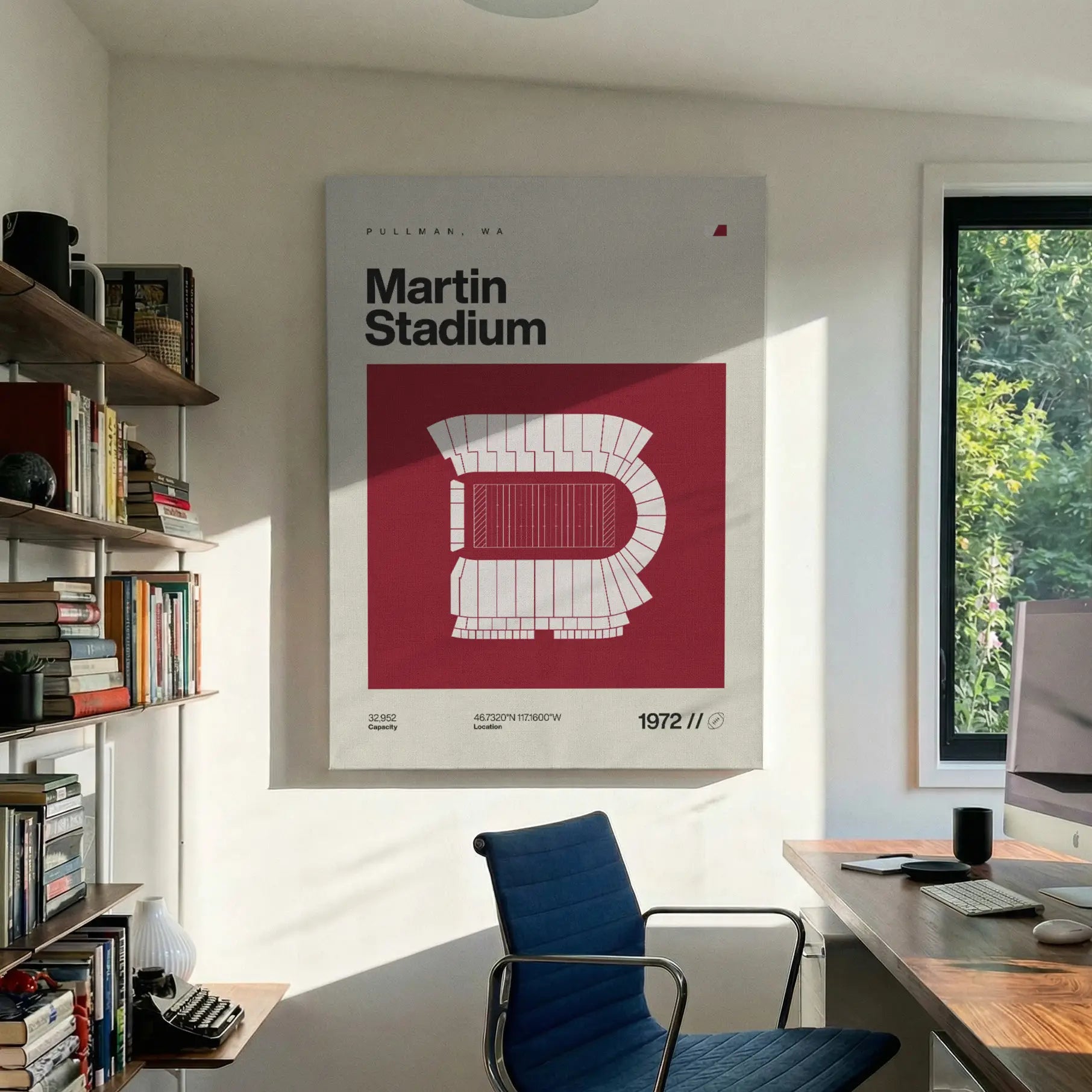Washington ST College Football Stadium Canvas Art