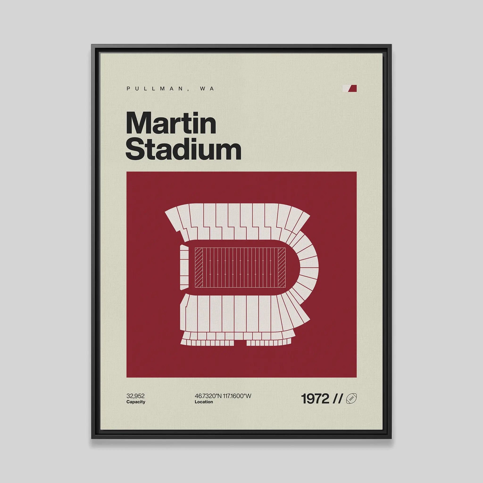 Washington ST College Football Stadium Canvas Art