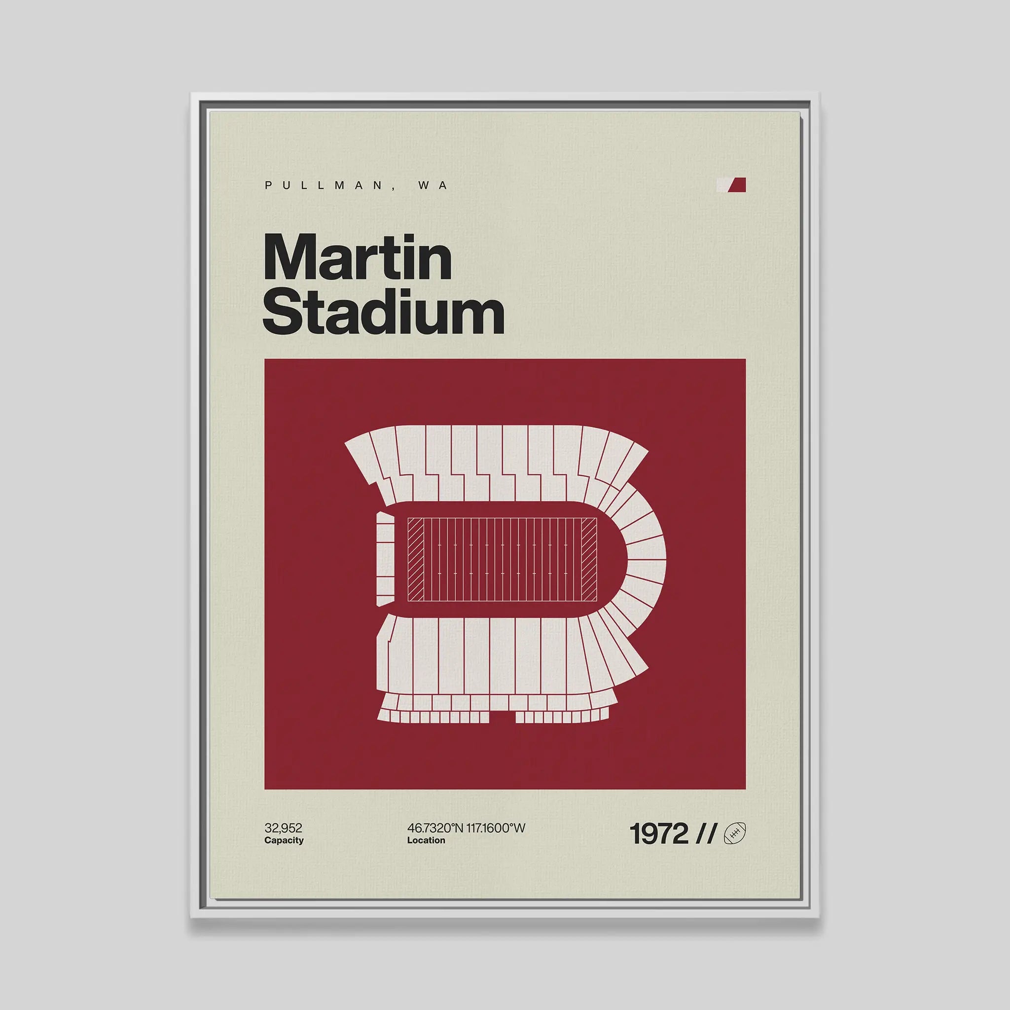 Washington ST College Football Stadium Canvas Art