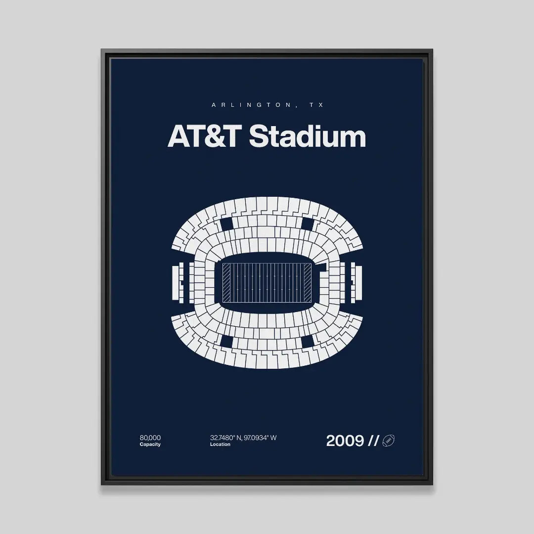 Dallas Football Stadium Bold Canvas Art