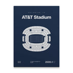 Dallas Football Stadium Bold Canvas Art