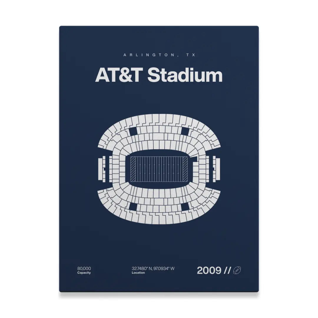 Dallas Football Stadium Bold Canvas Art