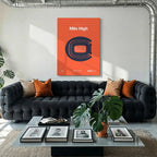 Denver Football Stadium Bold Canvas Art