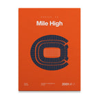 Denver Football Stadium Bold Canvas Art