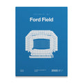 Detroit Football Stadium Bold Canvas Art