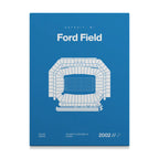 Detroit Football Stadium Bold Canvas Art