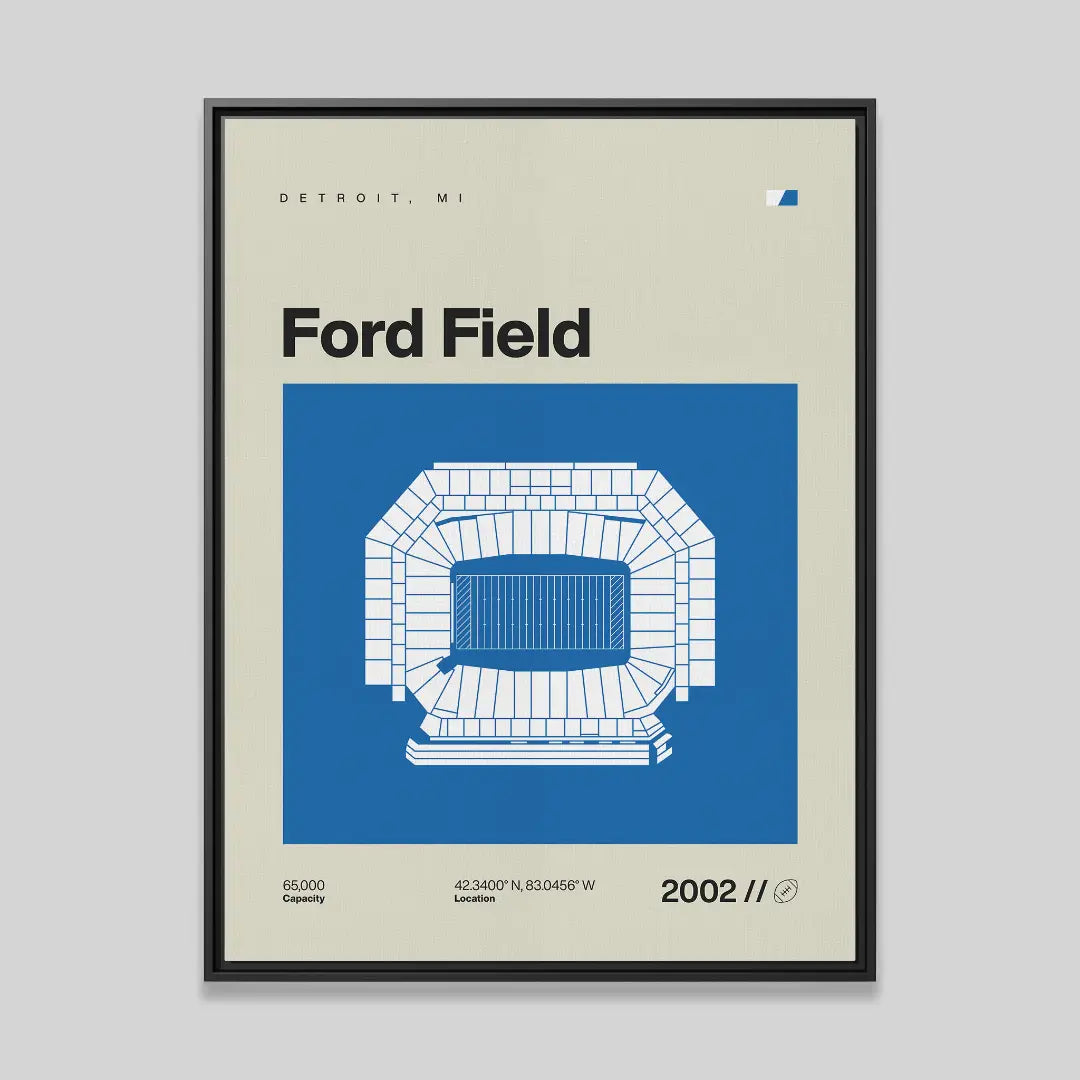 Detroit Football Stadium Canvas Art
