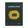 Green Bay Football Stadium Bold Canvas Art