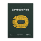 Green Bay Football Stadium Bold Canvas Art