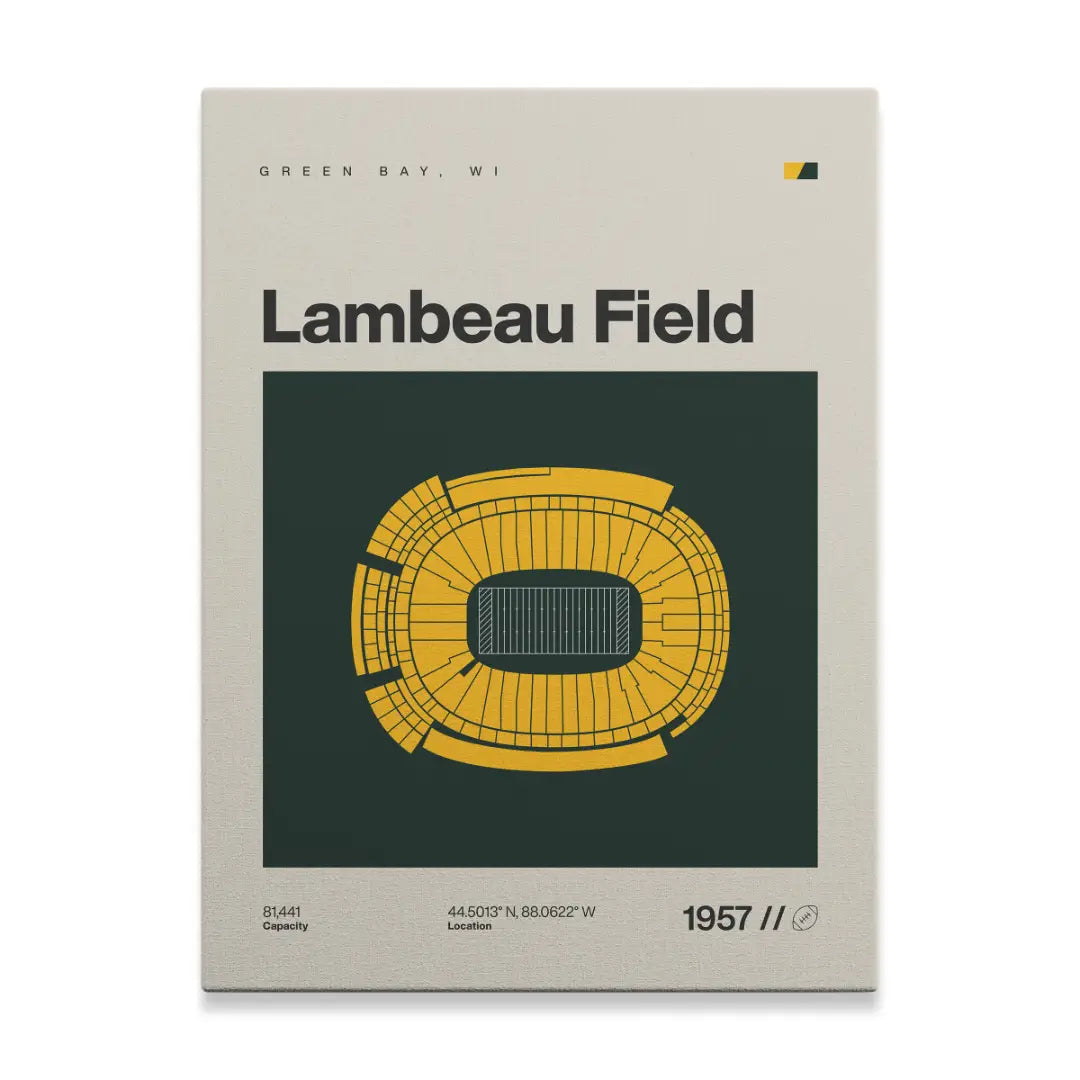 Green Bay Football Stadium Canvas Art