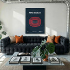 Houston Football Stadium Bold Canvas Art