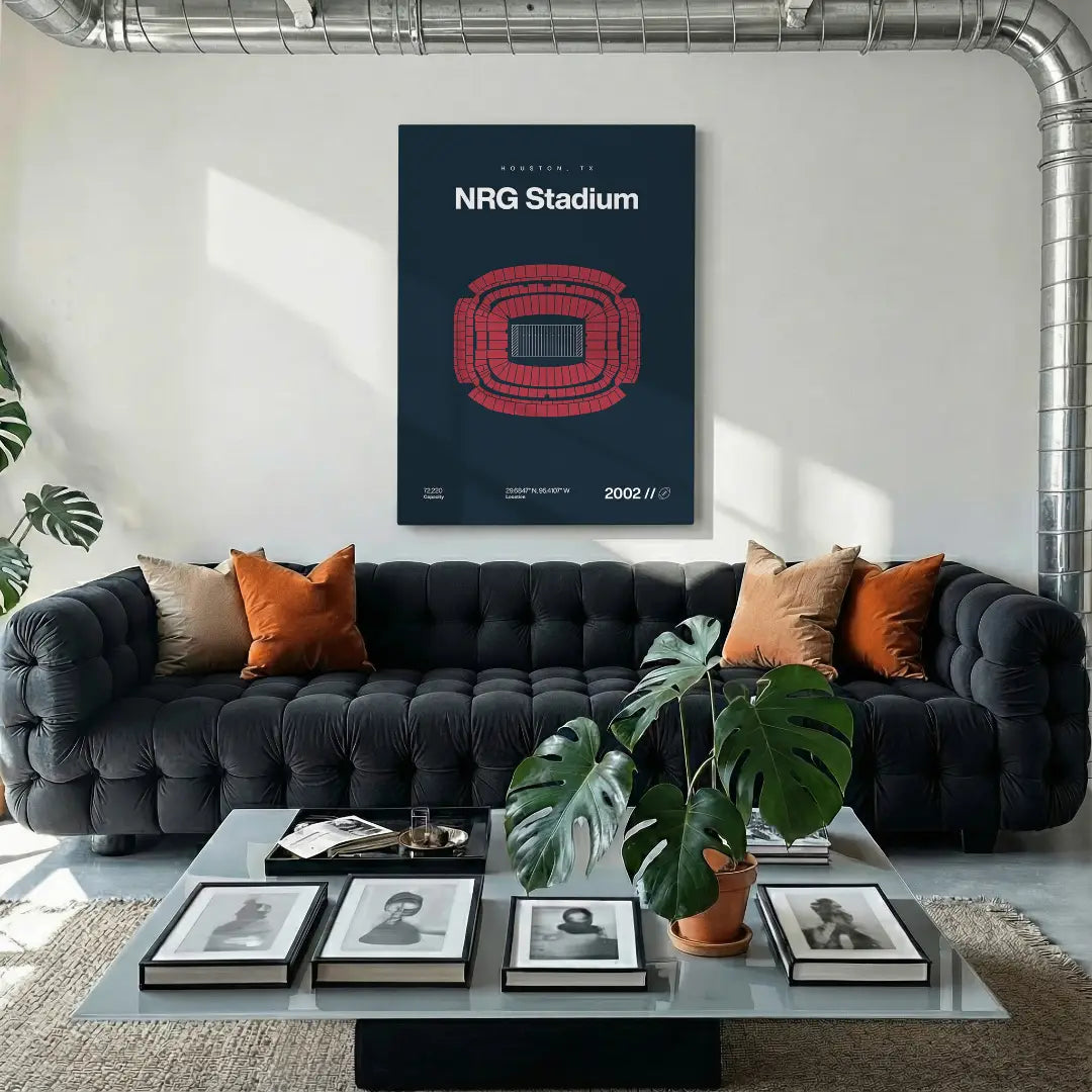 Houston Football Stadium Bold Canvas Art