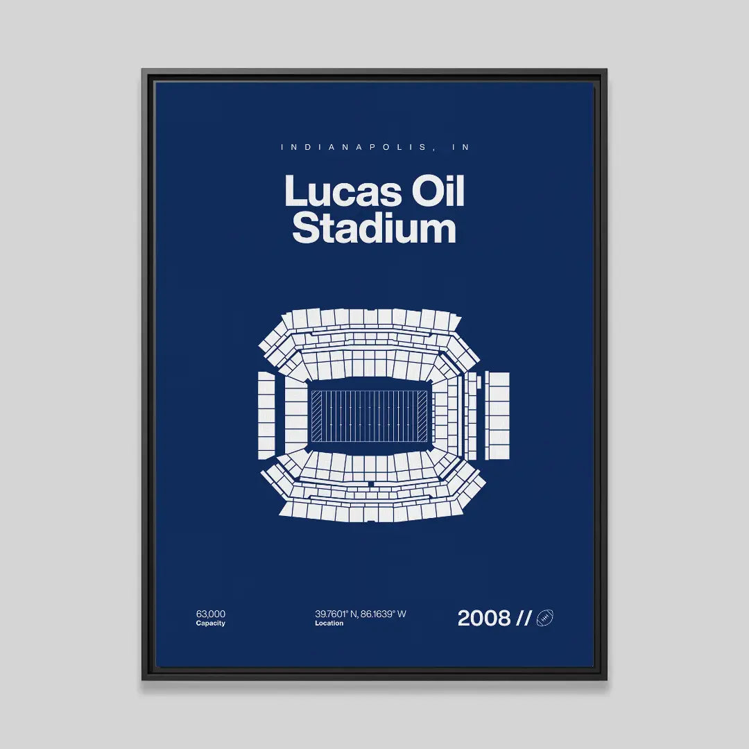 Indianapolis Football Stadium Bold Canvas Art